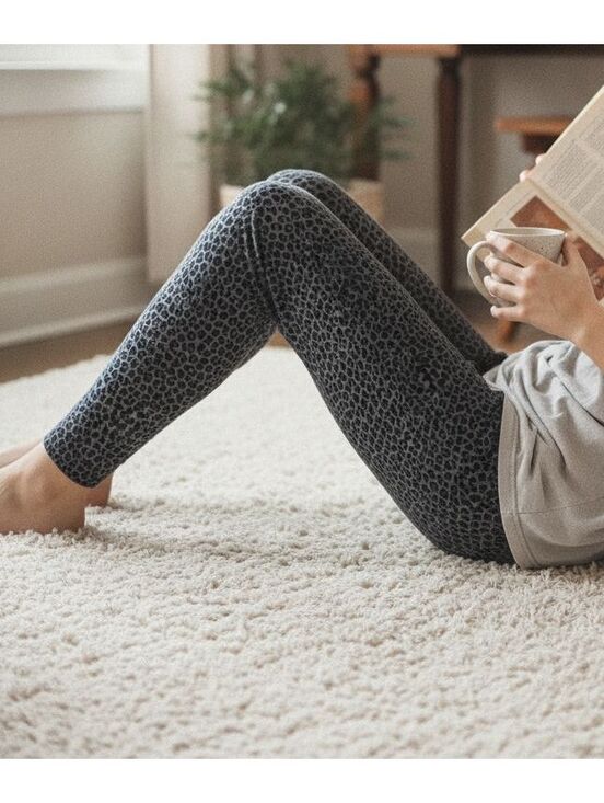 Time and Tru Pants - Time and Tru | L | Dark Leopard Print Leggings